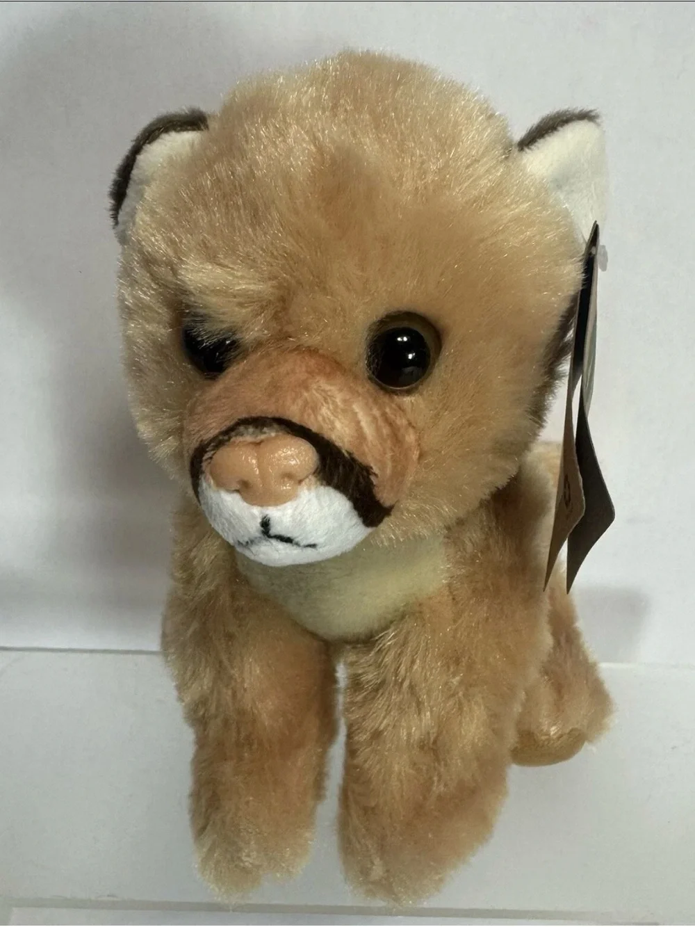 Cute Tan Plush Puppy Stuffed Animal - Soft Cuddly Toy